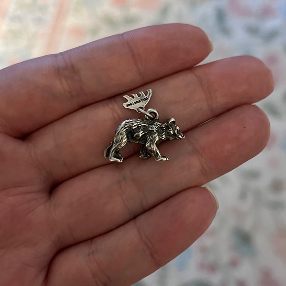 Vintage 3D Grizzly Bear Yellow Stone Sterling Silver 925 Charm - Picture 8 of 9